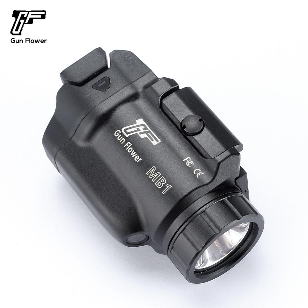 GF GUN FLOWER 500 Lumens Pistol Light with Laser、Sighting mirrors for guns、Sights, other than telescopic sights, for artillery,Fit Glock17/19/P365/G3C/M&P9/Hellcat Pro/1911 - Polymerholster