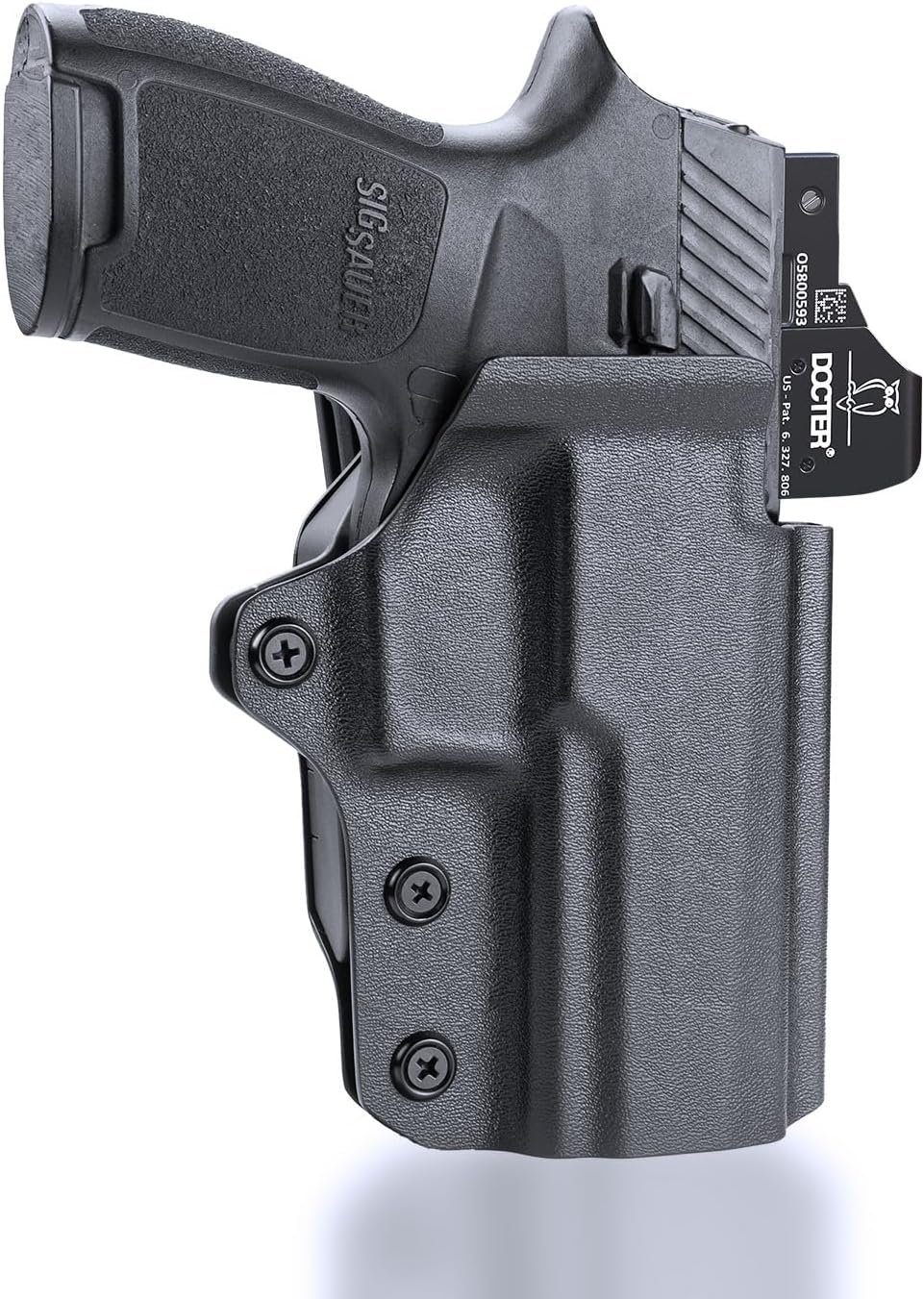 WARRIORLAND OWB KYDEX Holster Thumb Release & Optics Cut Fit: Sig Sauer P320 Full Size/Compact/ P320 M17/P320 M18/P320 X Carry/P320 XFM/P320 AXG Combat/P320 AXG Legion/P320 X Five, Outside Waistband 360 Degree Adj. Fits 1.5"-2.25" Belt, Right Hand - Polymerholster