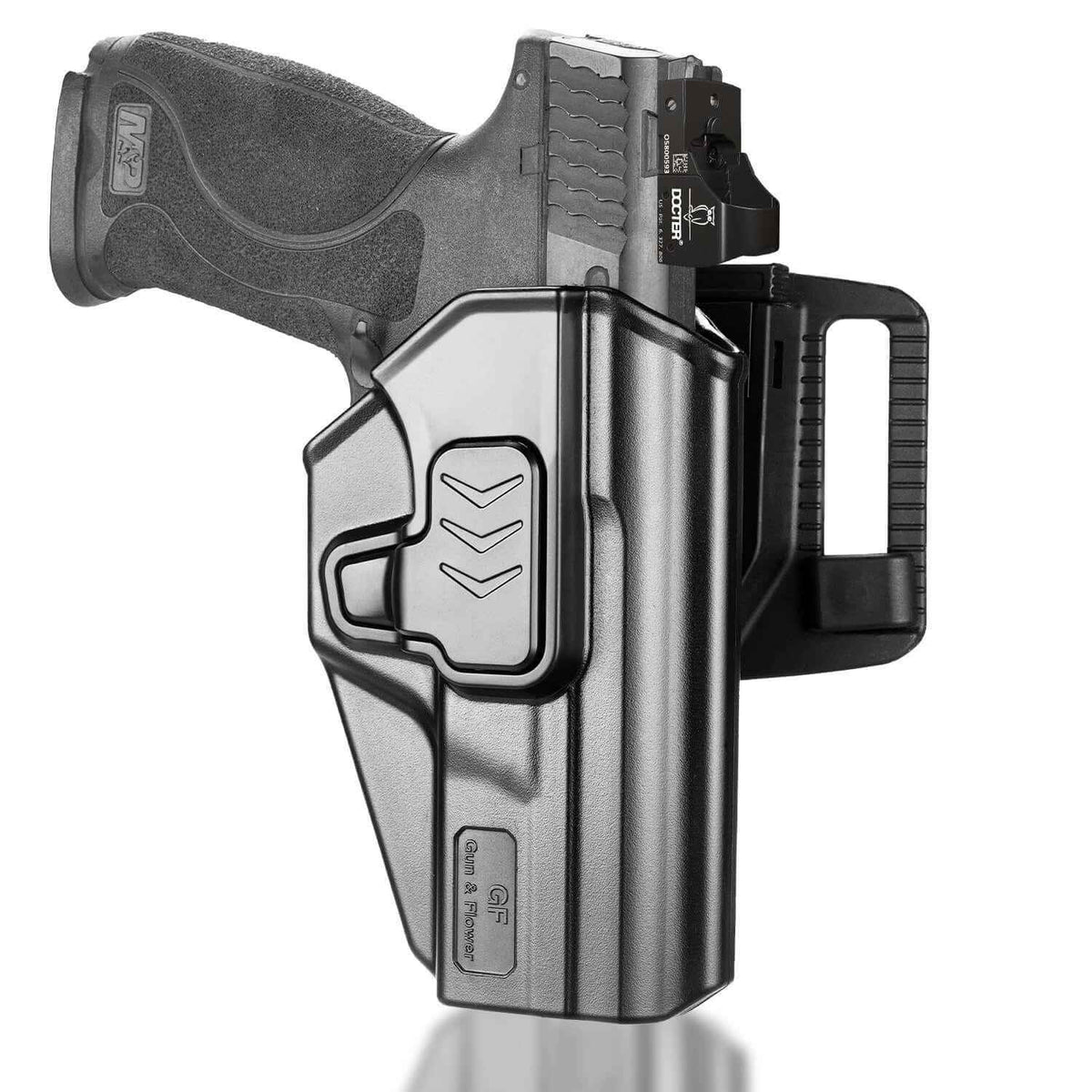 SD9VE & SD40VE Holster, Outside Waistband Holster for S&W SD9 VE & SD40 VE Pistol, Level II Retention, Index Finger Released, Angle adj, Quick Mounting/Dismounting, Right Hand, Fit 1.5-2.0''Belt