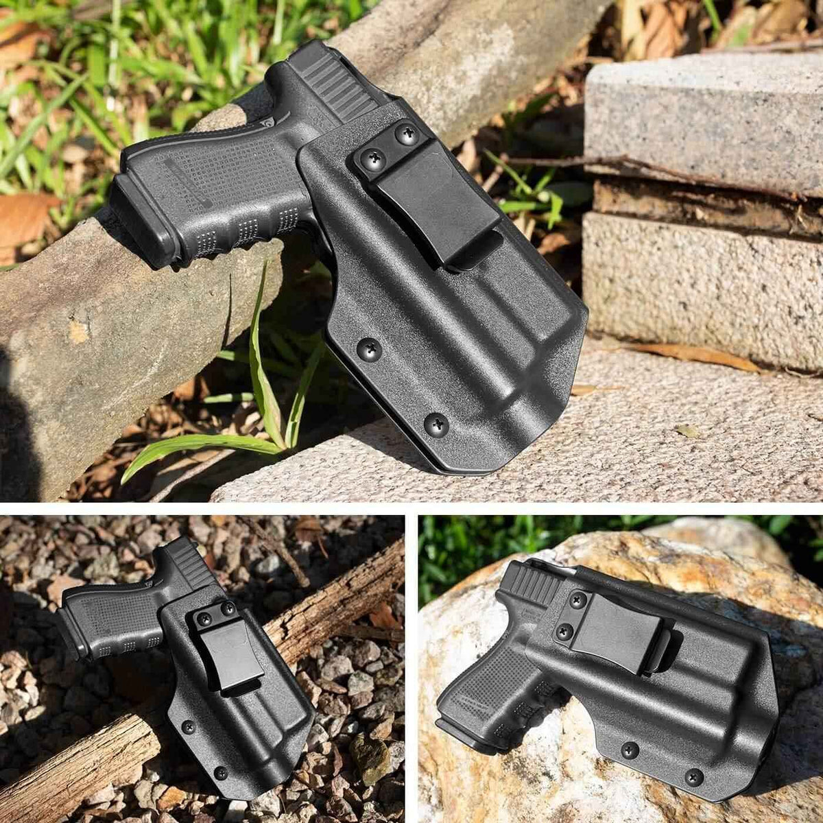 Holster Compatible with Glock 17/19 Gen 3-5 & Glock 19X/44/45 with Olight Baldr Pro/Baldr Pro R/Valkyrie PL Pro/Valkyrie Turbo -Optic Cut- Inside Waistband Holster for G19 G19X G23 G32 G45 with Baldr PRO, Adj. Cant, Adj. Retention