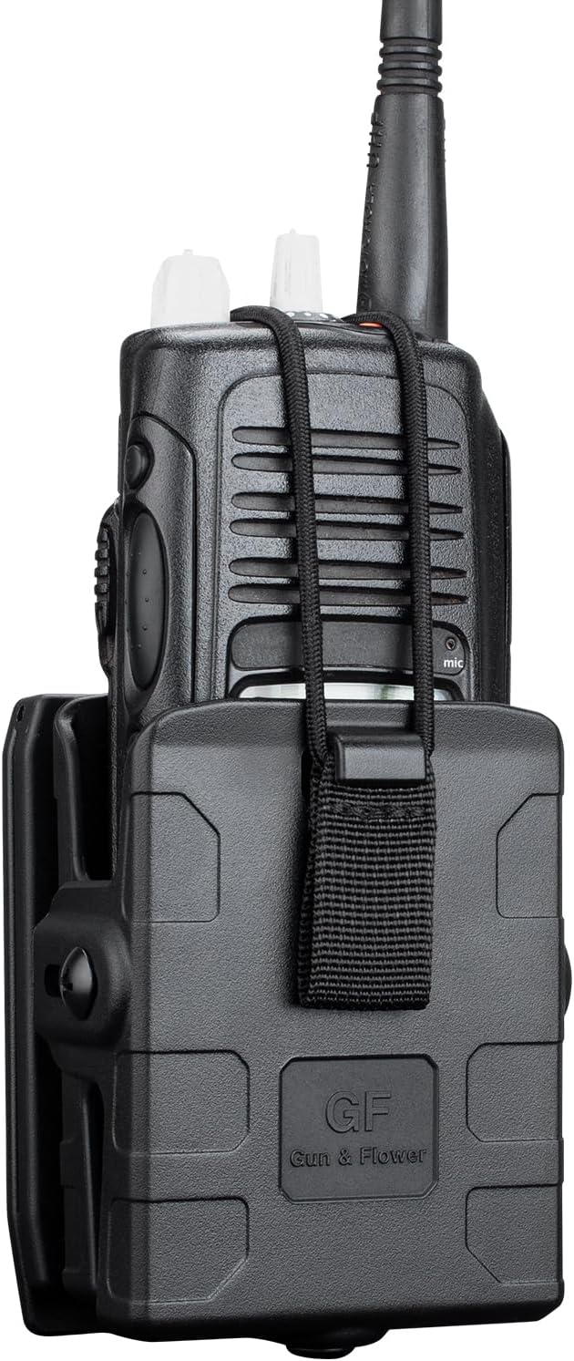 Gun & Flower Molle – Durable Black for Radios, Secure Fit, Easy Attachment for Outdoor, Tactical, and Work Use - Gunflowerholsters
