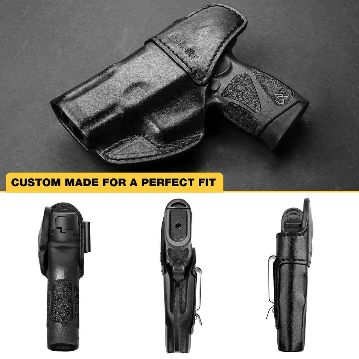 Handmade Custom Made Genuine Leather IWB Holster for Taurus G3C/G2C/G2 PT111/ PT140 | Gun & Flower