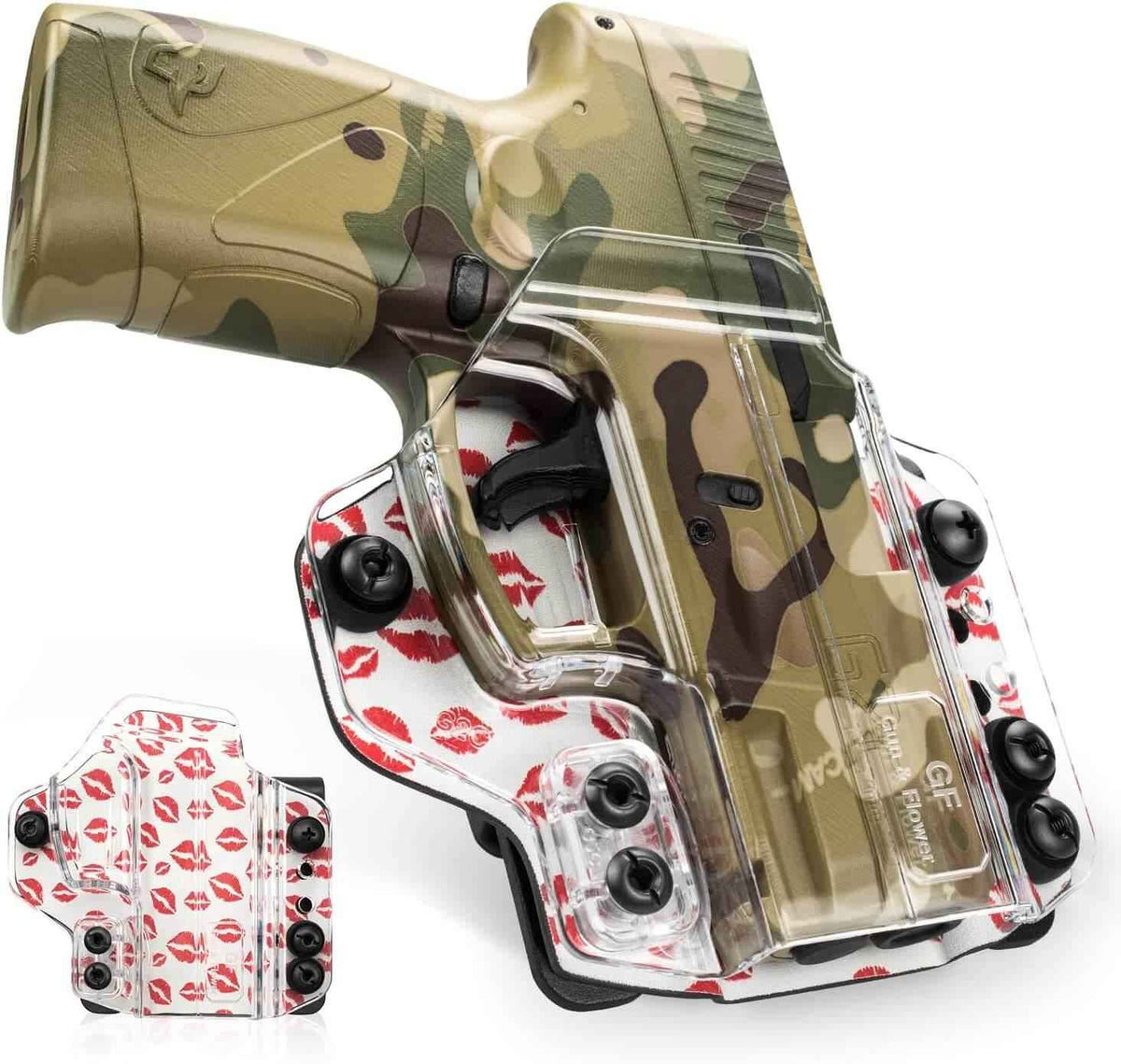 IWB&OWB Convertible Clear Polymer Holster Lips Printing for Taurus G3C/G2C/ Millennium G2 PT111/PT140 Holster for Women