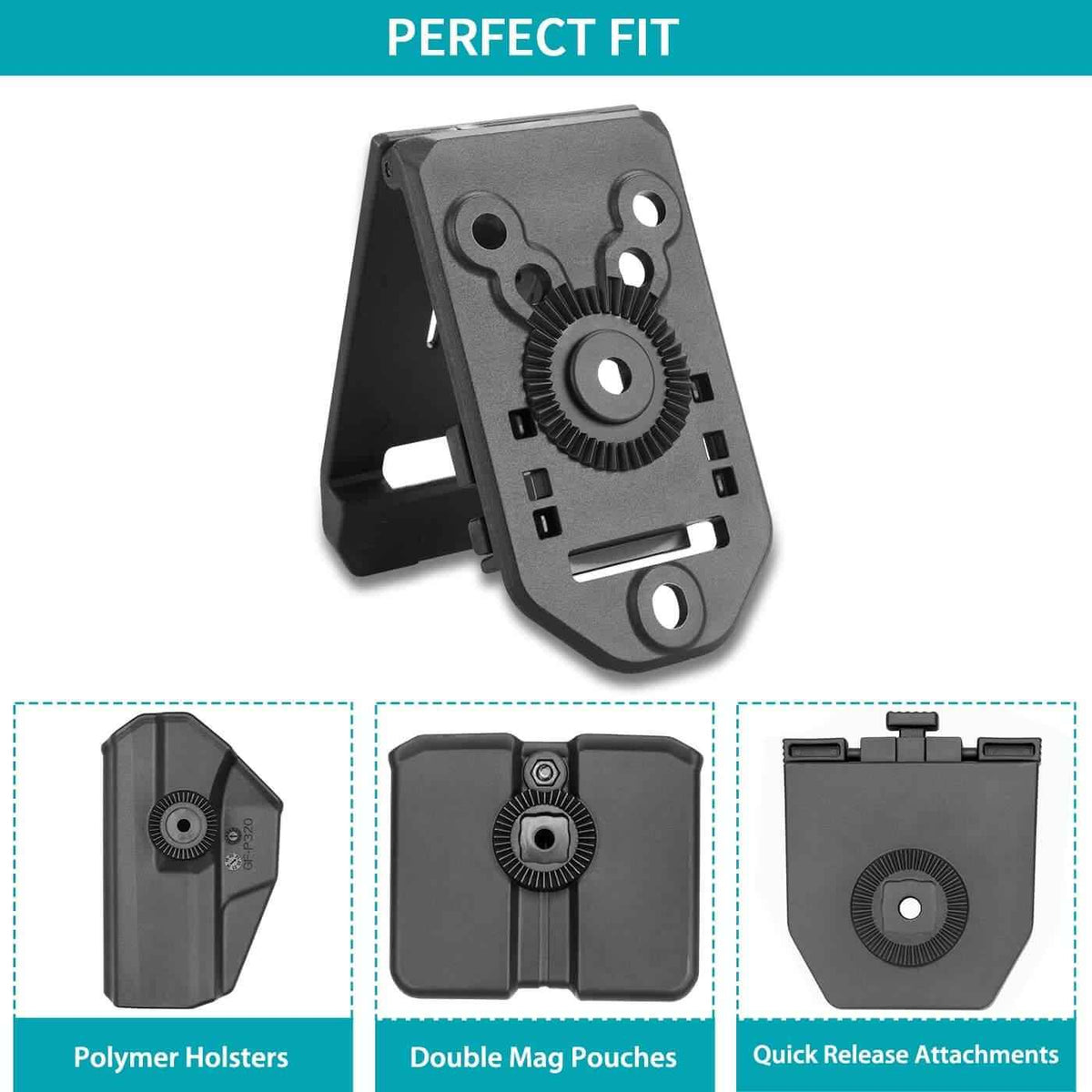 Universal Polymer Belt Clip for Holsters Magazine Pouches and Attachments Outside Waistband Carry Gun Accessoires Adjustable Belt Loop Attachment - Gunflowerholsters