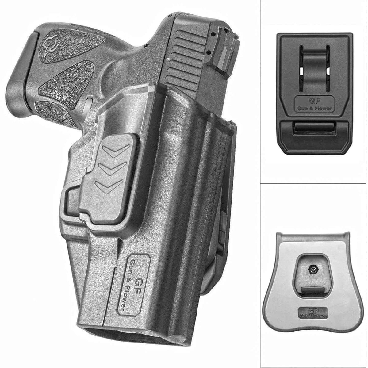 Polymer OWB Holster for Taurus G2C Taurus G3C Taurus G3C TORO Taurus PT111 Millennium G2 Taurus PT140 Millennium G2 with 1 pcs Paddle and 1 Pcs Belt Clip
