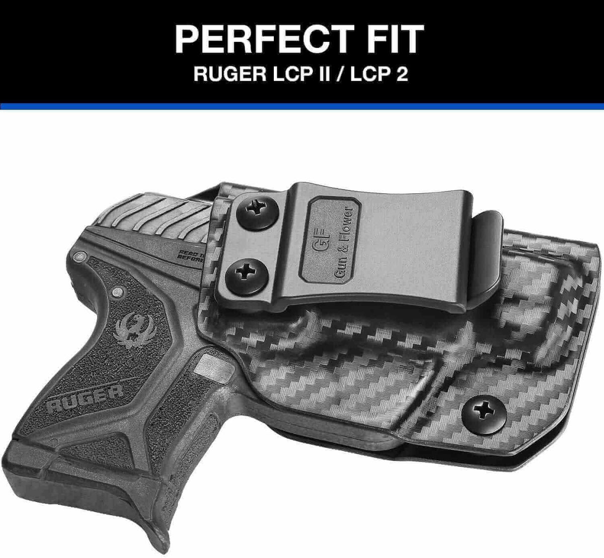 Ruger LCPII/LCP 2 Kydex IWB Carbon Fiber Holster | Gun & Flower - Polymerholster