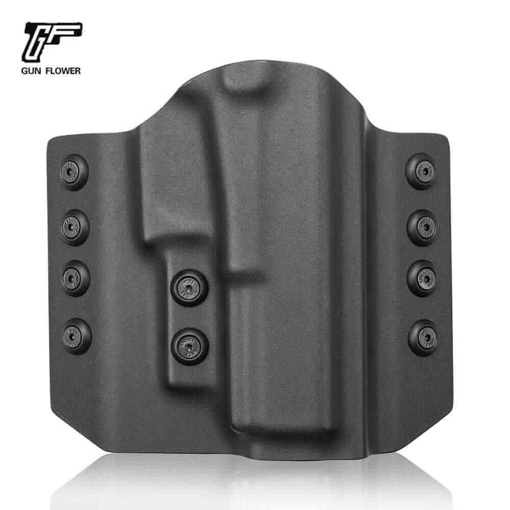 OWB Kydex Holster for Glock G17 Gen3-5 G17 Gen4 MOS G17 Gen5 MOS G19 Gen3-5 G19X G19 Gen4 MOS G19 Gen5 MOS G23 Gen3-4 G22 Gen3-4 G31 Gen3-4 G32 Gen3-4 G44 G45 G45 MOS Adjustable Retention | Gun & Flower - Polymerholster