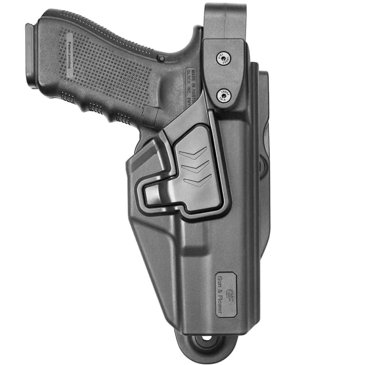 Glock G17 Gen3-5 G19 Gen3-5 G19X G23 Gen3-4 G22 Gen3-4 G31 Gen3-4 G32 Gen3-4 G44 G45 Level III Retention Polymer Holster , Right Hand | Gun & Flower - Polymerholster