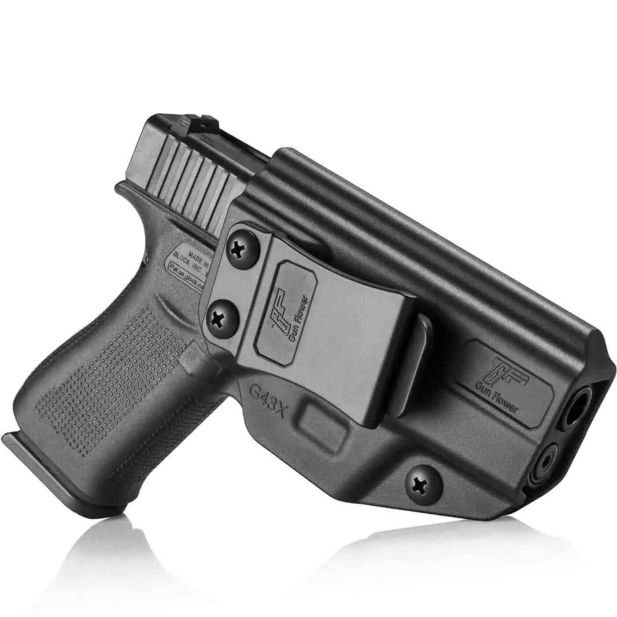 Glock 43/43X IWB Holster - Adjustable Cant & Retention, Secure Fit for Men/Women
