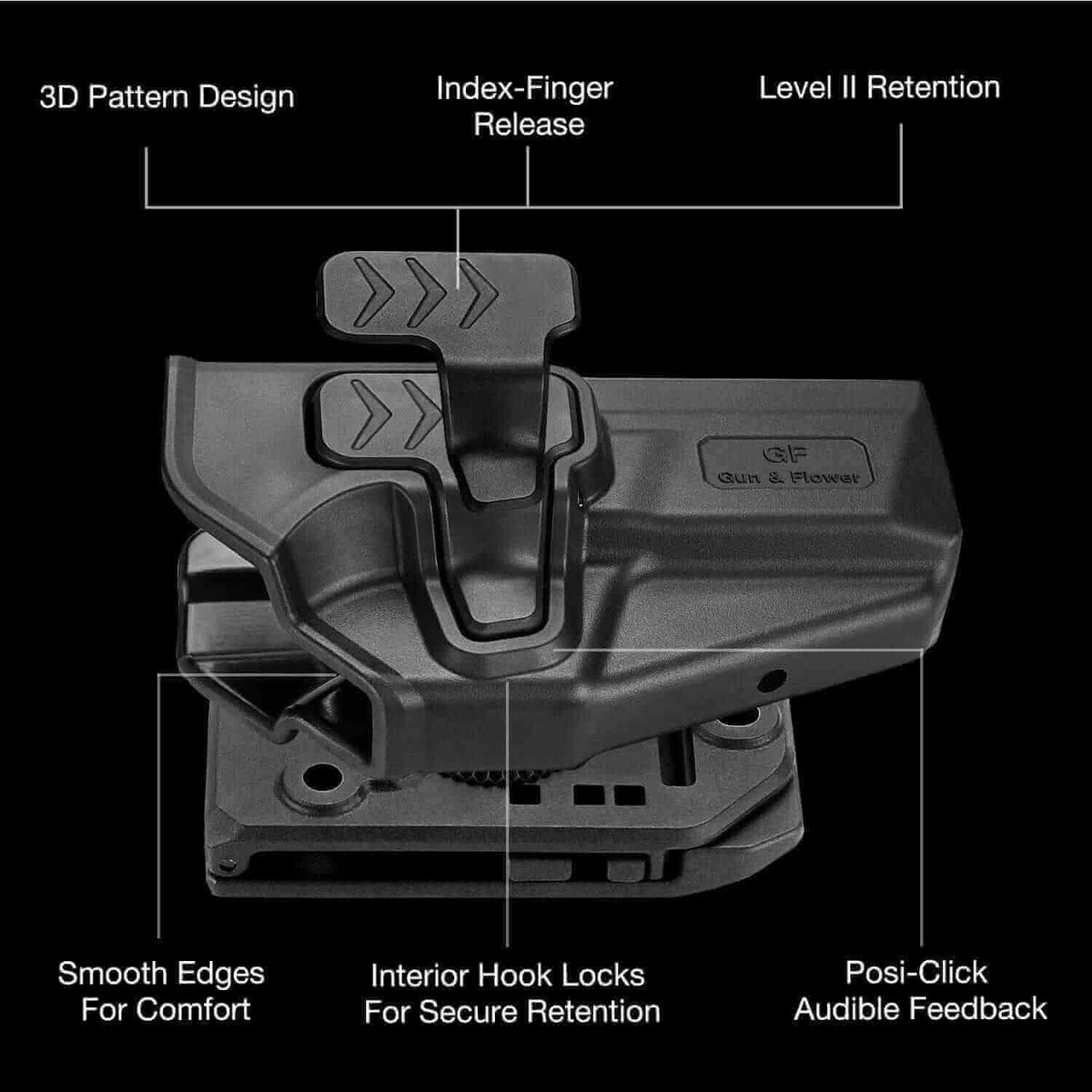 M&P Shield EZ OWB Holster for S&W M&P 9mm | 380 Shield EZ Holsters With Belt Clip | Gun & Flower - Polymerholster