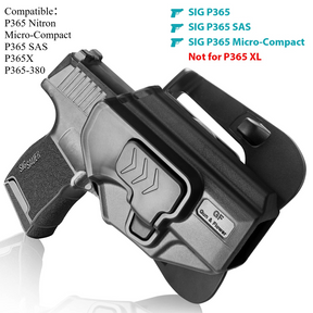 Sig Sauer P365 P365 SAS P365X P365.380 ACP OWB Paddle Polymer Holster | Gun & Flower