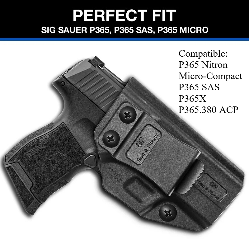 Sig Sauer P365 P365 SAS P365X P365.380 ACP P365 ROSE.380 ACP IWB Polymer Holster | Gun & Flower - Polymerholster