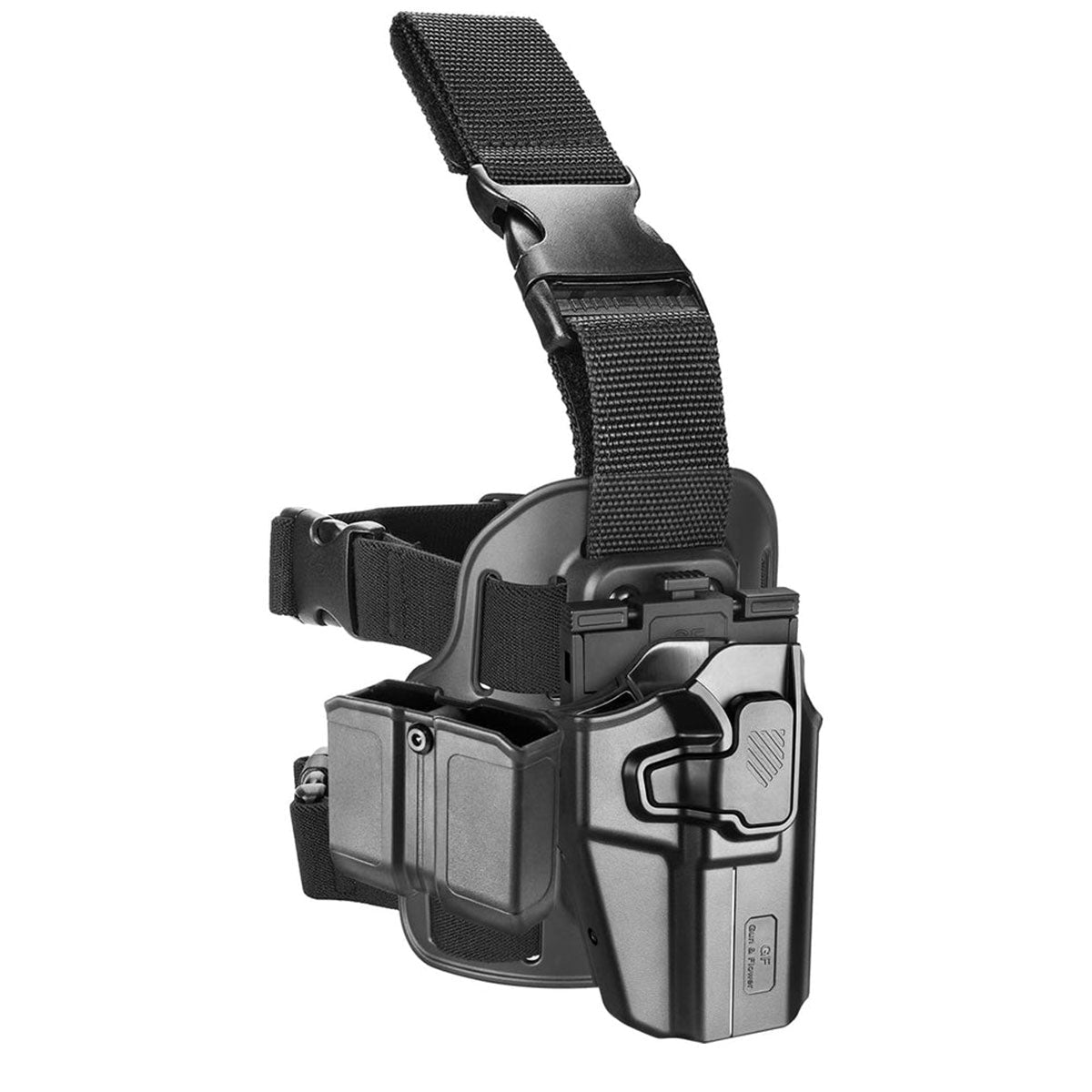 Level II Drop Leg Holster, Universal Holster for Sub-Compact Pistol, Fits Glock 43X MOS, G43X, Sig P365 XMacro P365XL P365, Taurus G3C G2C GX4, SCCY CPX 2 Gen3, Hellcat Pro, Ruger Security 9 SR9 - Polymerholster
