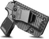 Carbon Fiber Texture Sig Sauer P365 P365 SAS P365X P365.380 ACP IWB Kydex Holster, Right Hand | Gun & Flower