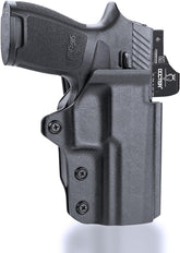 WARRIORLAND OWB KYDEX Holster Thumb Release & Optics Cut Fit: Sig Sauer P320 Full Size/Compact/ P320 M17/P320 M18/P320 X Carry/P320 XFM/P320 AXG Combat/P320 AXG Legion/P320 X Five, Outside Waistband 360 Degree Adj. Fits 1.5"-2.25" Belt, Right Hand - Polymerholster