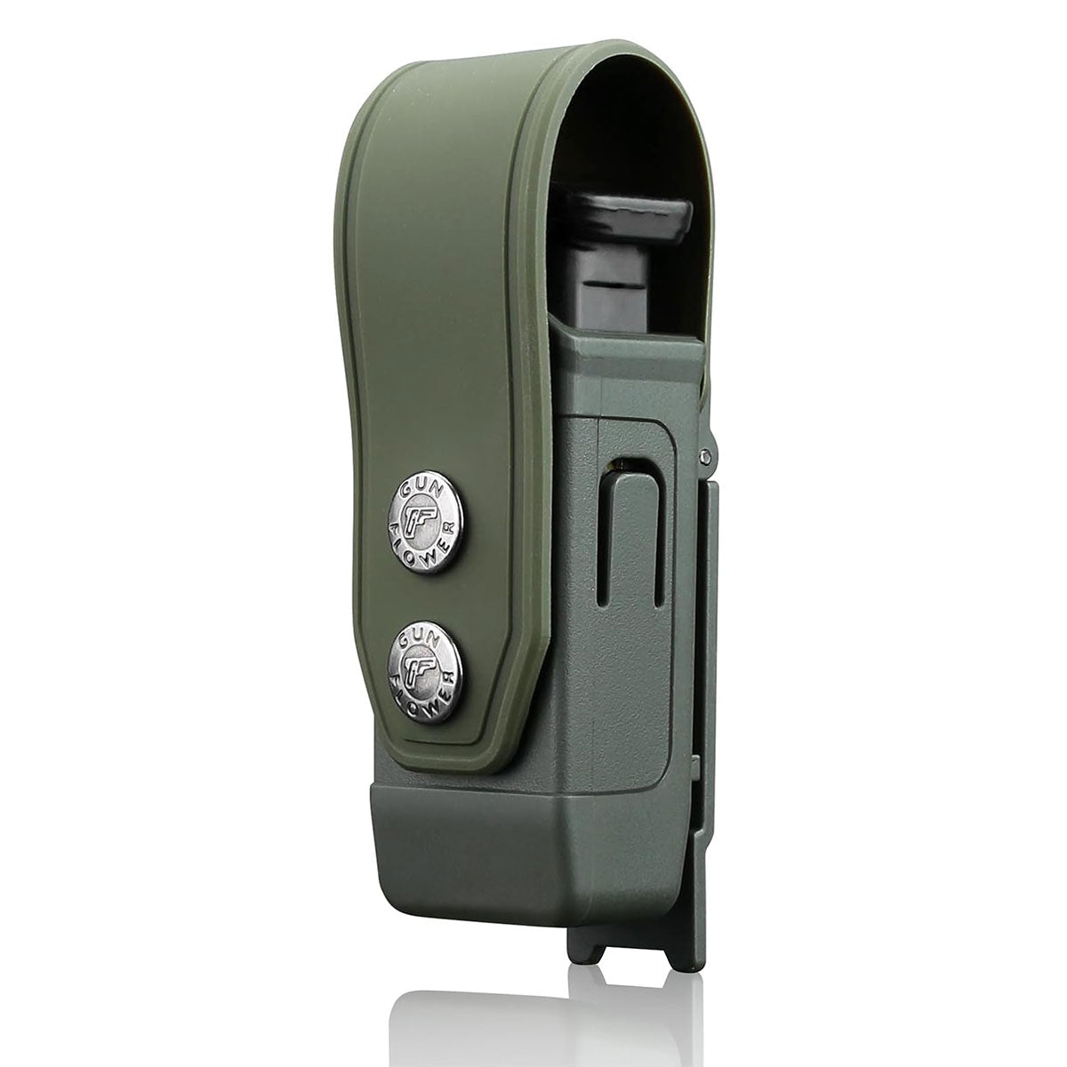 Double Stack Magazine Pouch for Glock 17/19/19X, Sig P320/P365, M&P, Taurus G2C – Fits 9mm/.40 Mags, Belt & MOLLE Compatible, with Removable Retention Strap, Green Polymer Mag Carrier - Polymerholster