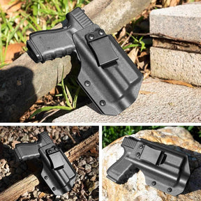 IWB Kydex Holster for Glock 19 19X 23 32 45 w/ Streamlight TLR1 -Optic Ready, Adj. Retention, Fit 1.5 & 1.75'' Wide Belt, Right Hand | Gun & Flower - Gunflowerholsters
