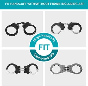 Polymer Handcuff Case Fit ASP Cuffs Hinged Handcuffs Chain Handcuffs  Handcuff Holder, Fit 1.5'' 1.75'' 2.0'' security Belt