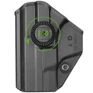 M&P Shield Holster, Polymer OWB Holster Fit Smith & Wesson M&P 9mm/.40 S&W Shield & Shield M2.0, No Button/Fast Draw/Quick Release Holster, 360 Degrees Adjustable/Trigger Lock System. Right Hand|Gun&Flower - Gunflowerholsters