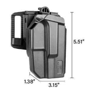 Glock 19 Holster, Level II Retention OWB Holster for Glock19 19X 32 44 45(Gen 3 4 5) 丨Glock23(Gen 3 4), Belt Loop Attachment, Outside Waistband Carry,  Thumb Release,right hand|Gun & Flower - Gunflowerholsters