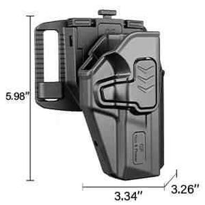Level II Retention OWB Holster for S&W M&P 9/380 Shield EZ, Belt Loop Attachment, Quick Mounting/Dismounting|Gun&Flower - Gunflowerholsters