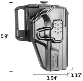 SD9VE & SD40VE Holster, Outside Waistband Holster for S&W SD9 VE & SD40 VE Pistol, Level II Retention, Index Finger Released, Angle adj, Quick Mounting/Dismounting, Right Hand, Fit 1.5-2.0''Belt - Gunflowerholsters