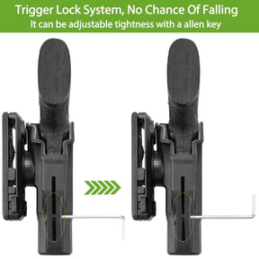 M&P Shield Holster, Polymer OWB Holster Fit Smith & Wesson M&P 9mm/.40 S&W Shield & Shield M2.0, No Button/Fast Draw/Quick Release Holster, 360 Degrees Adjustable/Trigger Lock System. Right Hand|Gun&Flower - Gunflowerholsters