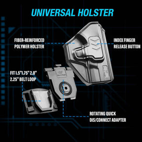 Level II Retention OWB Holster for M&P Shield 9MM, Belt Loop Attachment, Quick Mounting/Dismounting|Gun & Flower - Gunflowerholsters