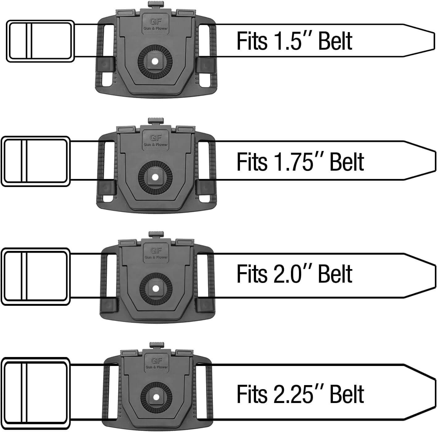 Level II Retention OWB Holster for Taurus G2C Taurus G3C Taurus G3C TORO Taurus PT111 Millennium G2 Taurus PT140 Millennium G2, Outside Waistband Carry, Quick Mounting/Dismounting, Right Hand | Gun & Flower - Gunflowerholsters