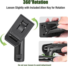 Baton Holder for 1.0 to 1.12 inch Diameter Batons, Expandable Baton Holsters for Duty Belt, 360 Degrees Rotation Tactical Swivelling Baton Pouch, Fits 1.5" 1.75" 2.0" Wide Belt - Polymerholster