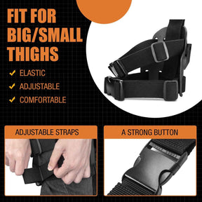 Level III Holster for Glock 19/17 Drop Leg Holster,  Leg Holster for Glock 17/19/31/32(Gen 1-5), G22/G23(Gen 1-4), G19X, 44, 45, Thigh Holster, Fit 1.5, 1.75, 2.0'' security Belt, Adj. Ride Height|Gun &Flowers