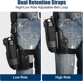 Double Stack Magazine Pouch for Glock 17/19/19X, Sig P320/P365, M&P, Taurus G2C – Fits 9mm/.40 Mags, Belt & MOLLE Compatible, with Removable Retention Strap, Green Polymer Mag Carrier - Polymerholster