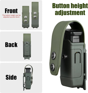Double Stack Magazine Pouch for Glock 17/19/19X, Sig P320/P365, M&P, Taurus G2C – Fits 9mm/.40 Mags, Belt & MOLLE Compatible, with Removable Retention Strap, Green Polymer Mag Carrier - Polymerholster