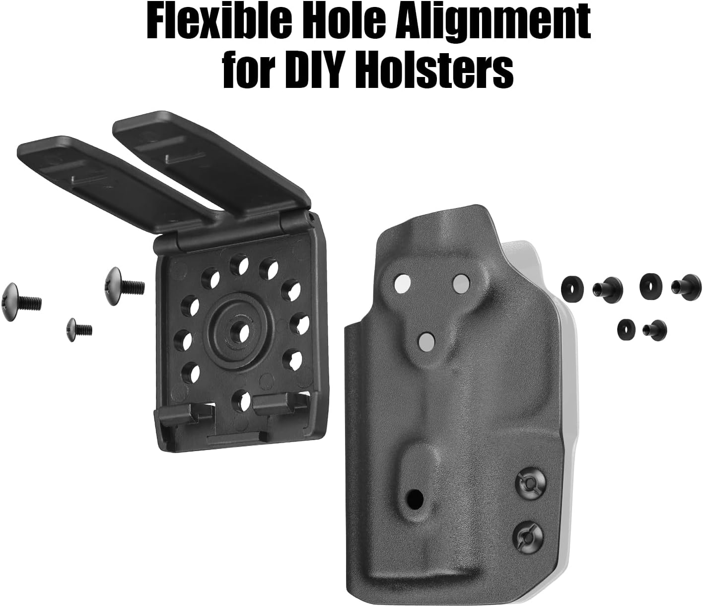 Gun & Flower MOLLE Adapter - Ultra-Strong Compact Gearwheel Design for Holsters, Mag Pouches, Tactical Attachments - Fits 1.5" Belts, Vests & Backpacks - Gunflowerholsters