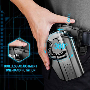 Level II Retention OWB Holster for S&W M&P 9/380 Shield EZ, Belt Loop Attachment, Quick Mounting/Dismounting|Gun&Flower - Gunflowerholsters