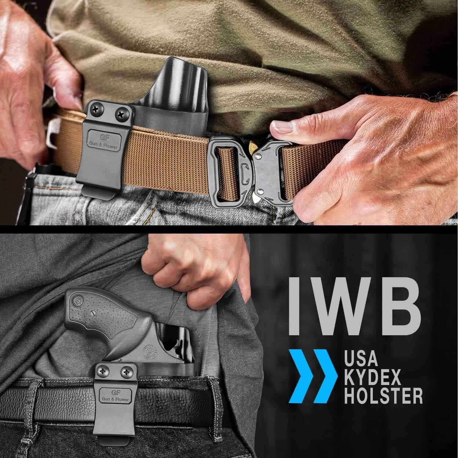 IWB Kydex Holster for Taurus 85 and S&W 637 642 638 43 442 Revolvers,Not for Protector Models, Right Hand | Gun & Flower - Gunflowerholsters