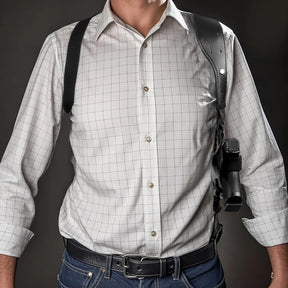 GUN & FLOWER Universal Leather Shoulder Holster Compatible with Glock 17/19/22/23, 1911, Taurus G2C/G3C, M&P 9, Sig P220/P226, 92FS, Right Hand - Polymerholster