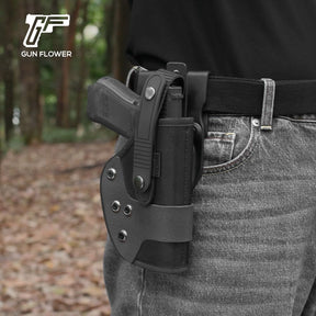 Gun & Flower OWB Nylon PE Level II Holster for Glock 17 19 19x 22 23 31 32 44/45/43/43X/48/Taurus G2C/G3C/Millennium G2 PT111/PT140, S&W M&P Shield 9mm/ M&P Shield M2.0 9mm - Gunflowerholsters