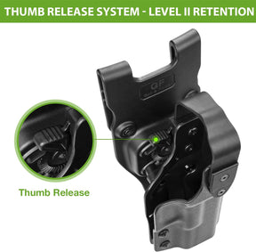 Glock 26 （Glock 19 Mod）Level II/III Retention Holster - Law Enforcement Duty Option - Polymerholster