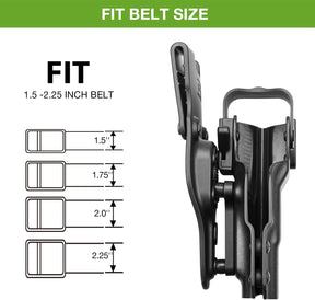 Glock 26 （Glock 19 Mod）Level II/III Retention Holster - Law Enforcement Duty Option - Polymerholster