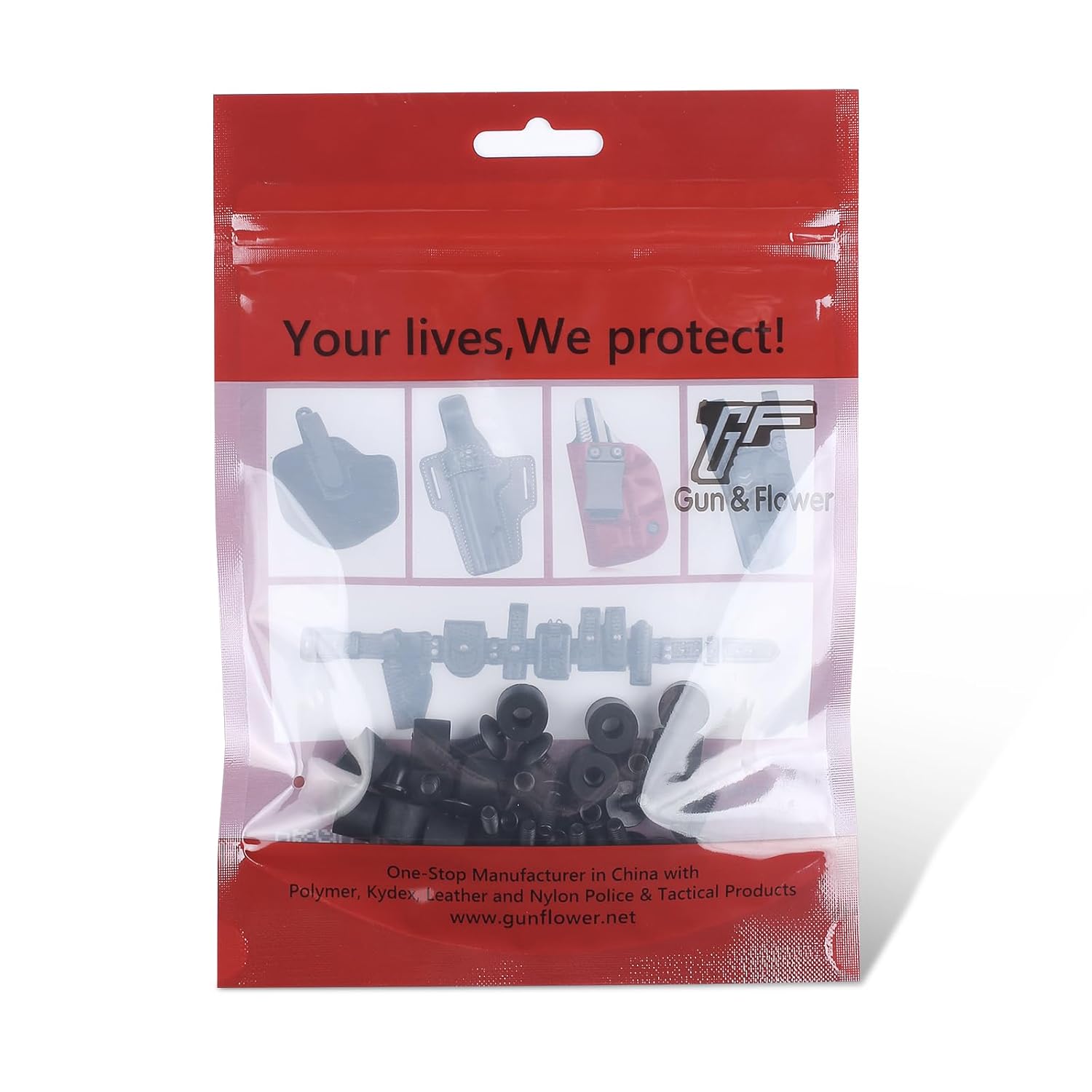 12 Sets Black Chicago Screws for DIY Kydex/Leather Holsters, Clips & Knife Sheaths - Includes Phillips Truss Heads, Slotted Fasteners & Rubber Spacers | Secure Fit, Anti-Loosening - Polymerholster