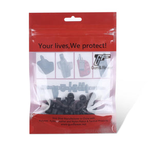 12 Sets Black Chicago Screws for DIY Kydex/Leather Holsters, Clips & Knife Sheaths - Includes Phillips Truss Heads, Slotted Fasteners & Rubber Spacers | Secure Fit, Anti-Loosening - Polymerholster