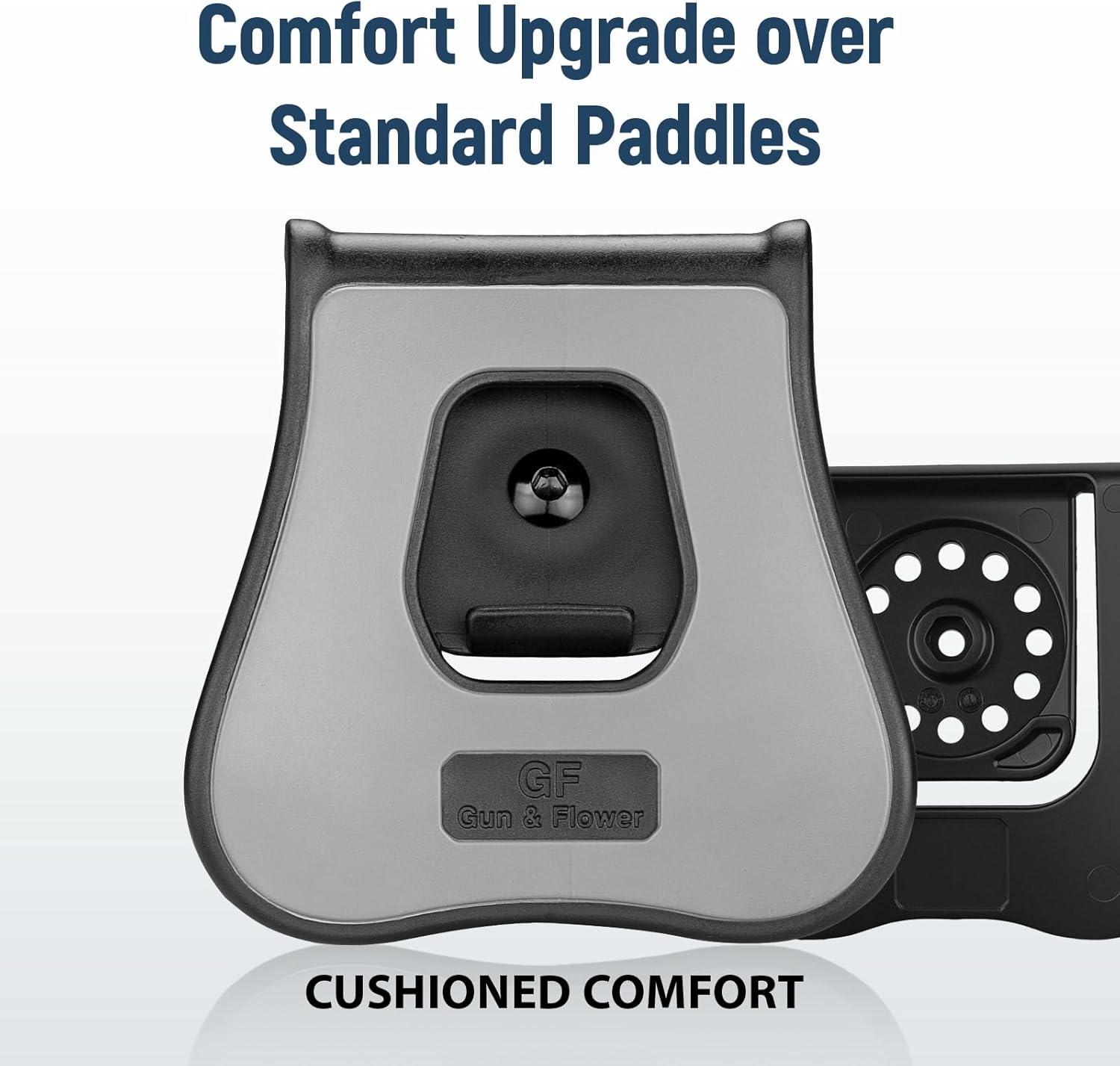 Gun & Flower OWB Paddle Holster with Silicone Backing, Compatible with P 365 / P365X / P365 SAS / P365 .380 ACP, Index Finger Release, 360° Adjustable Paddle, Outside Waistband Carry - Gunflowerholsters