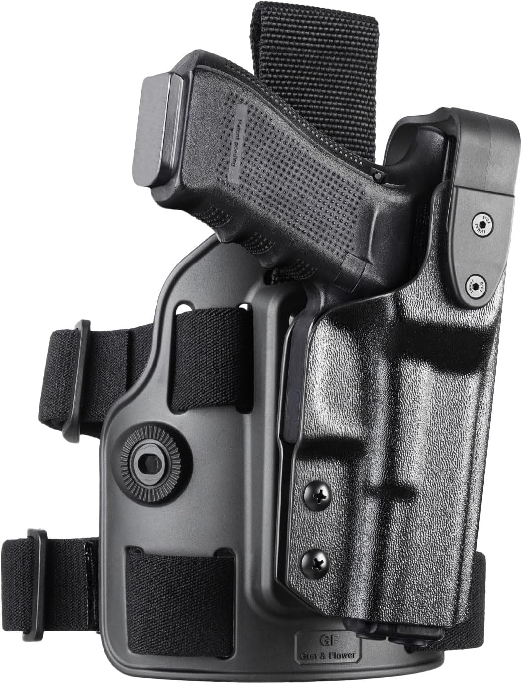Gun & Flower Level II G17  Drop Leg Holster for  Glock17/19 Gen 3-5 G22/31 Gen3-4,Glock 19X/44/45 - Polymerholster