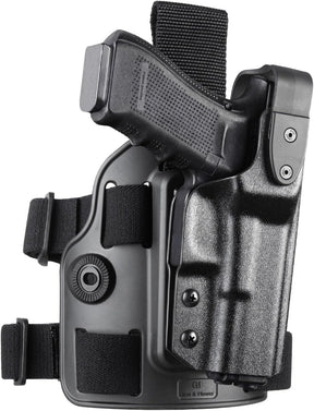 Gun & Flower Level II G17  Drop Leg Holster for  Glock17/19 Gen 3-5 G22/31 Gen3-4,Glock 19X/44/45 - Polymerholster