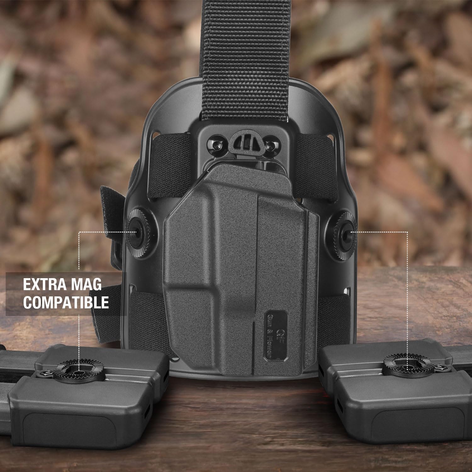 Level II G2C Drop Leg Holster Compatible with Taurus G2C/G3C, Taurus Millennium G2 PT111/PT140, Polymer Drop Leg Platform Holster, Thumb Release Holster - Polymerholster