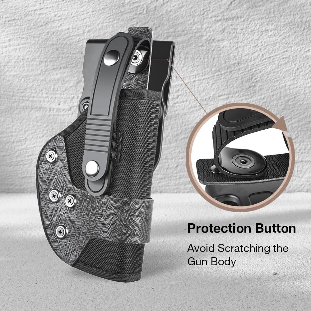 Gun & Flower OWB Nylon PE Level II Holster for Glock 17 19 19x 22 23 31 32 44/45/43/43X/48/Taurus G2C/G3C/Millennium G2 PT111/PT140, S&W M&P Shield 9mm/ M&P Shield M2.0 9mm - Gunflowerholsters