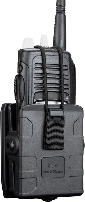 Gun & Flower Molle – Durable Black for Radios, Secure Fit, Easy Attachment for Outdoor, Tactical, and Work Use - Gunflowerholsters
