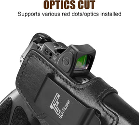 GUN & FLOWER Taurus G3C/G2C IWB Leather Holster - Premium Leather, Optic Cut & Appendix Concealed Carry, Fits 1.5"-1.75" Belts, Right Hand for G3C Toro/TX22 Compact/PT111/PT140 G2 - Gunflowerholsters