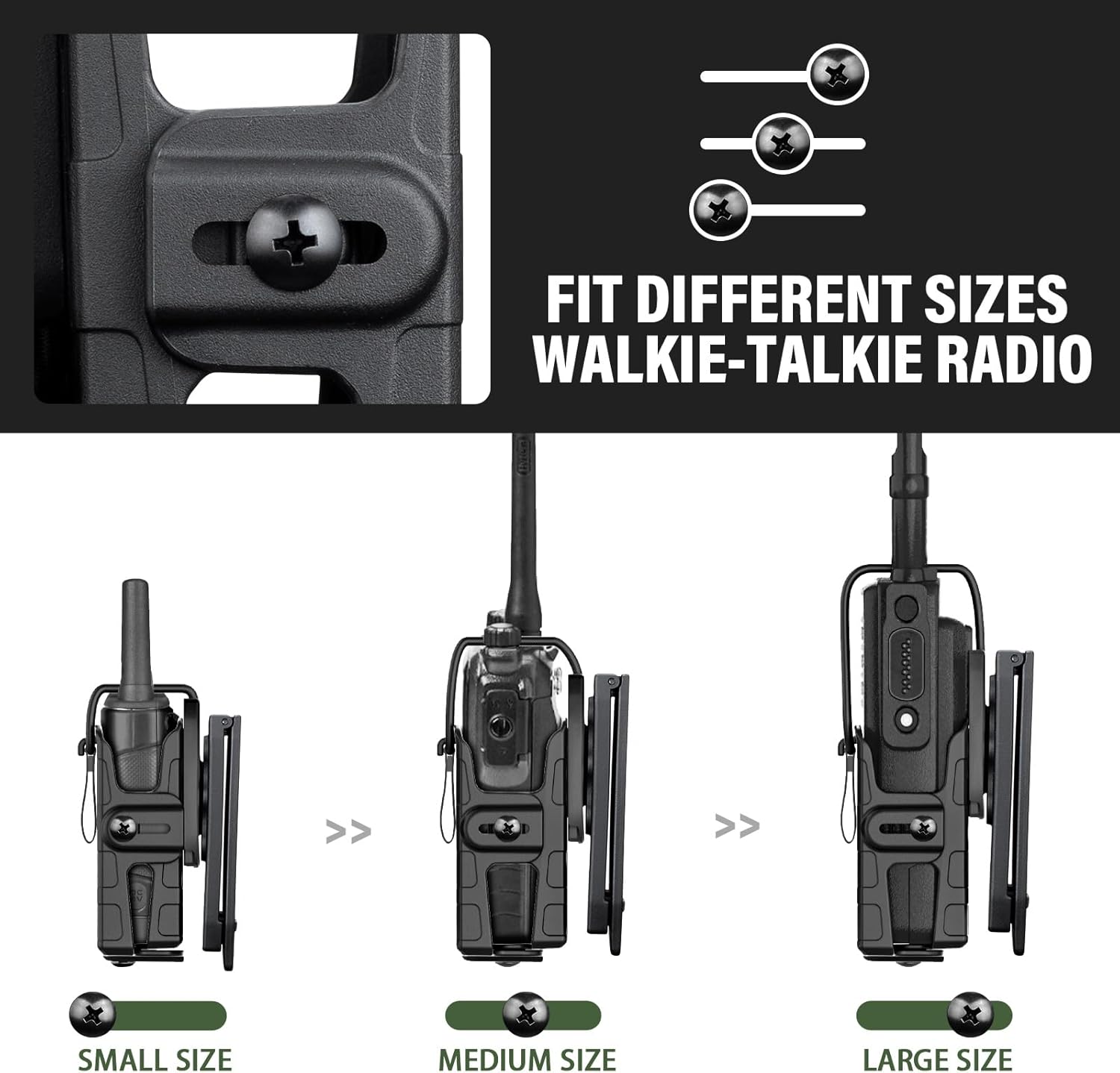 Gun & Flower Molle – Durable Black for Radios, Secure Fit, Easy Attachment for Outdoor, Tactical, and Work Use - Gunflowerholsters